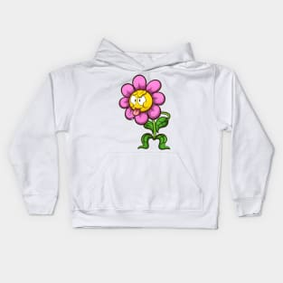 Cartoon Flower Sticking It’s Tongue Out Kids Hoodie